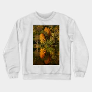 Autumn on the lake with reflection Crewneck Sweatshirt